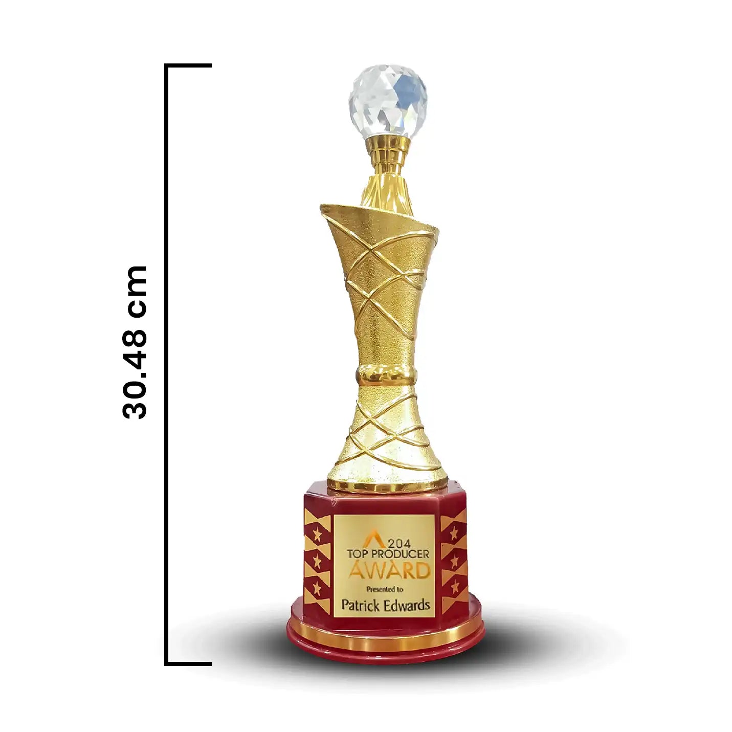 Premium-Quality Crystal-Studded Majestic Trophy Img 3