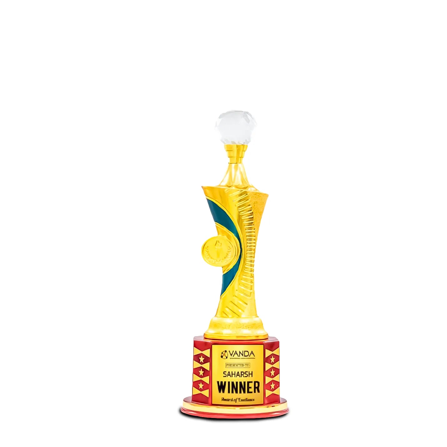 Premium Crystal-Crowned Victory Trophy Img 2