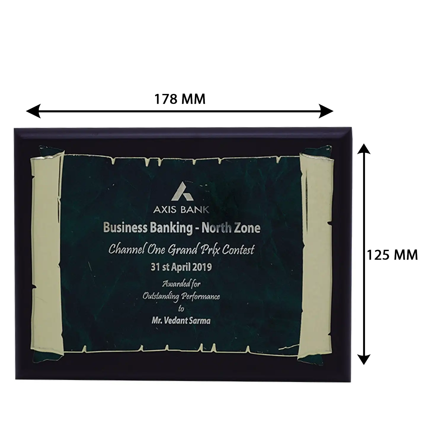 Corporate Rectangular Custom Wooden PlaqueCertificate FrameCorporate Rectangular Custom Wooden Plaque