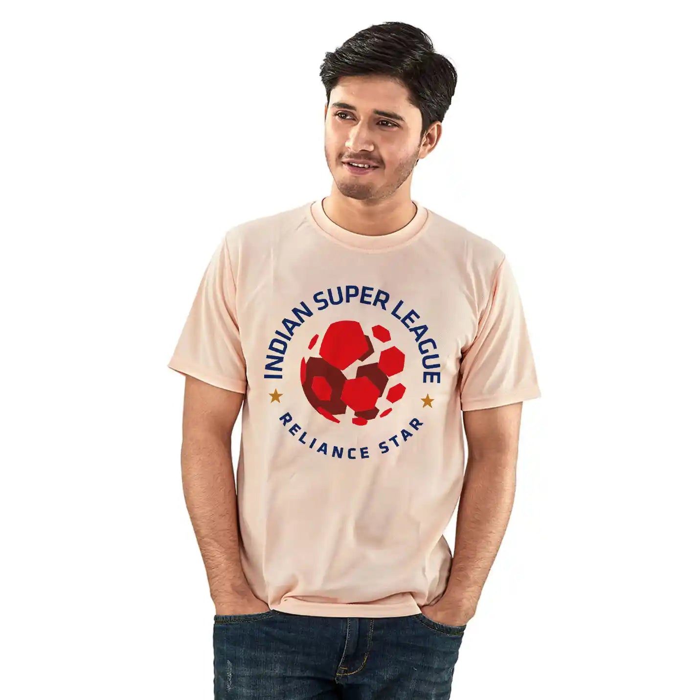 Premium Sublimatable Round Neck Peach T-shirts Img 2