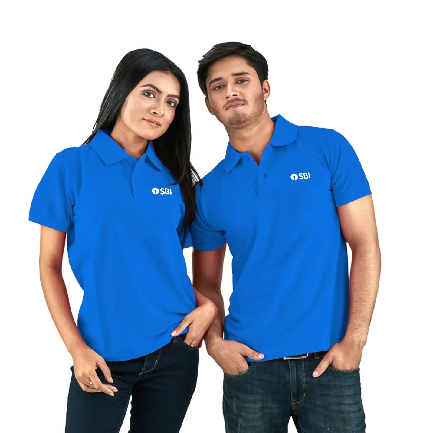 Classic Pure Cotton Polo Neck Royal Blue T-shirts Img 2
