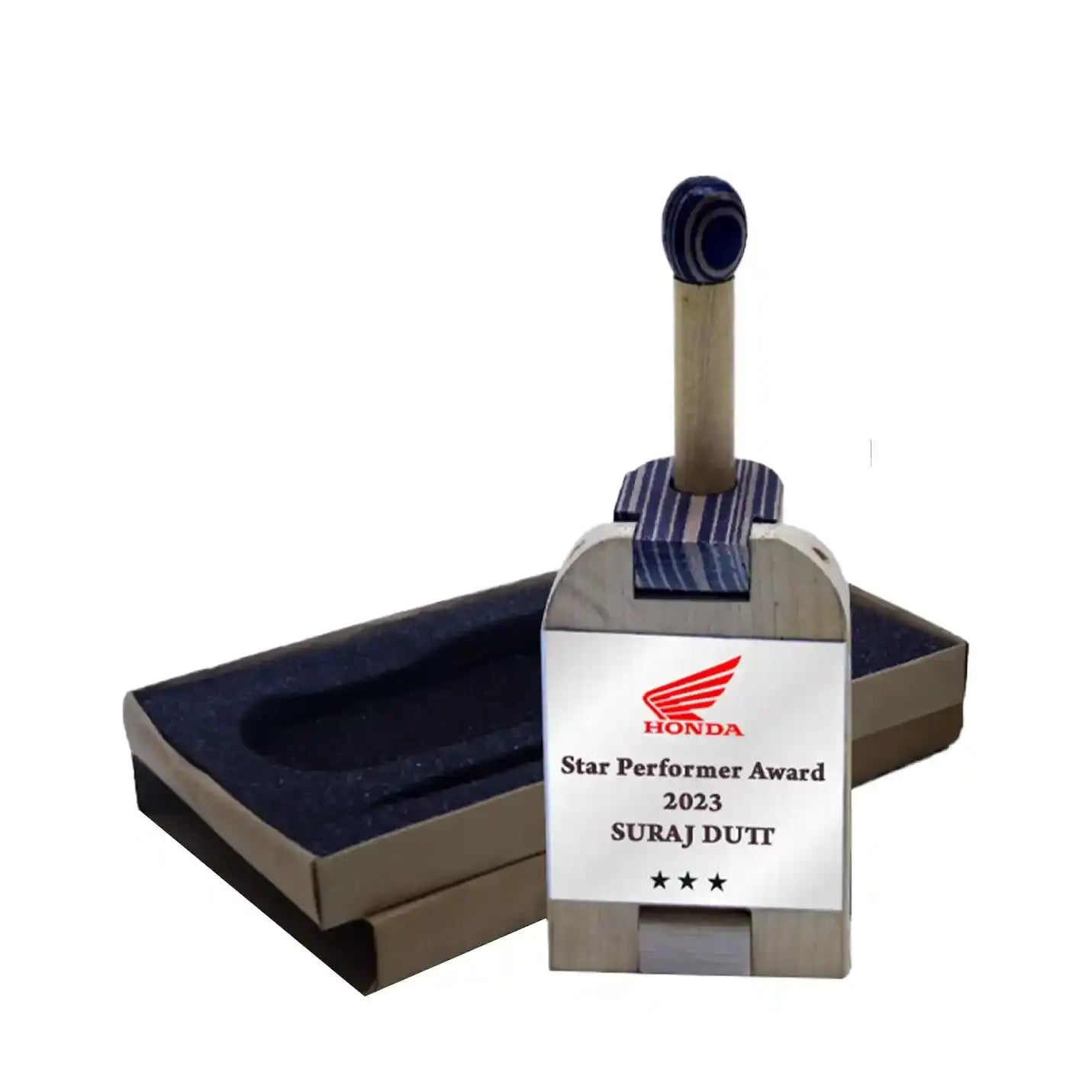 Elegant Sublimation-Print Wooden Pen Stand Img 2