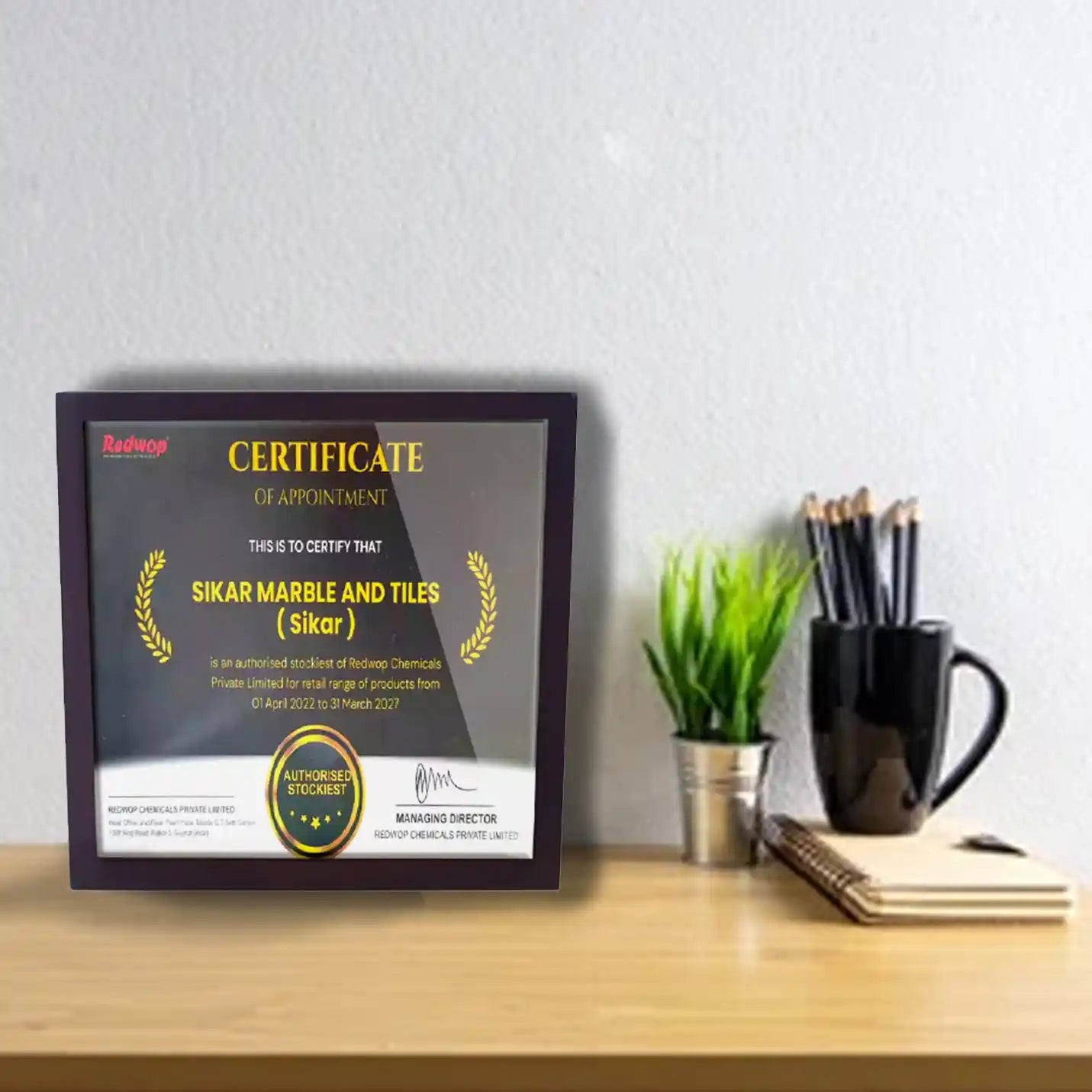 Customised Ceramic Certificate Frame Img 2
