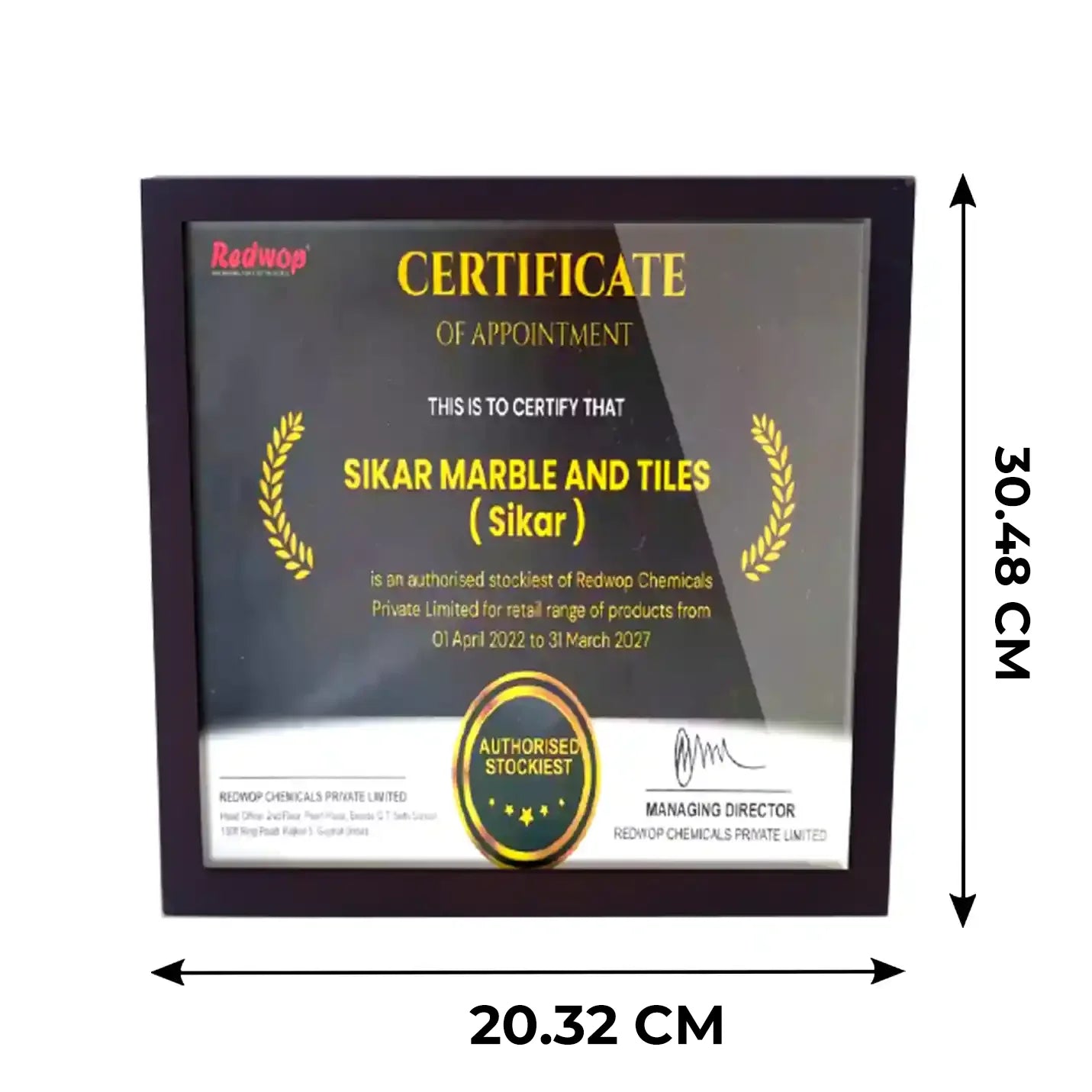 Customised Ceramic Certificate Frame Img 3