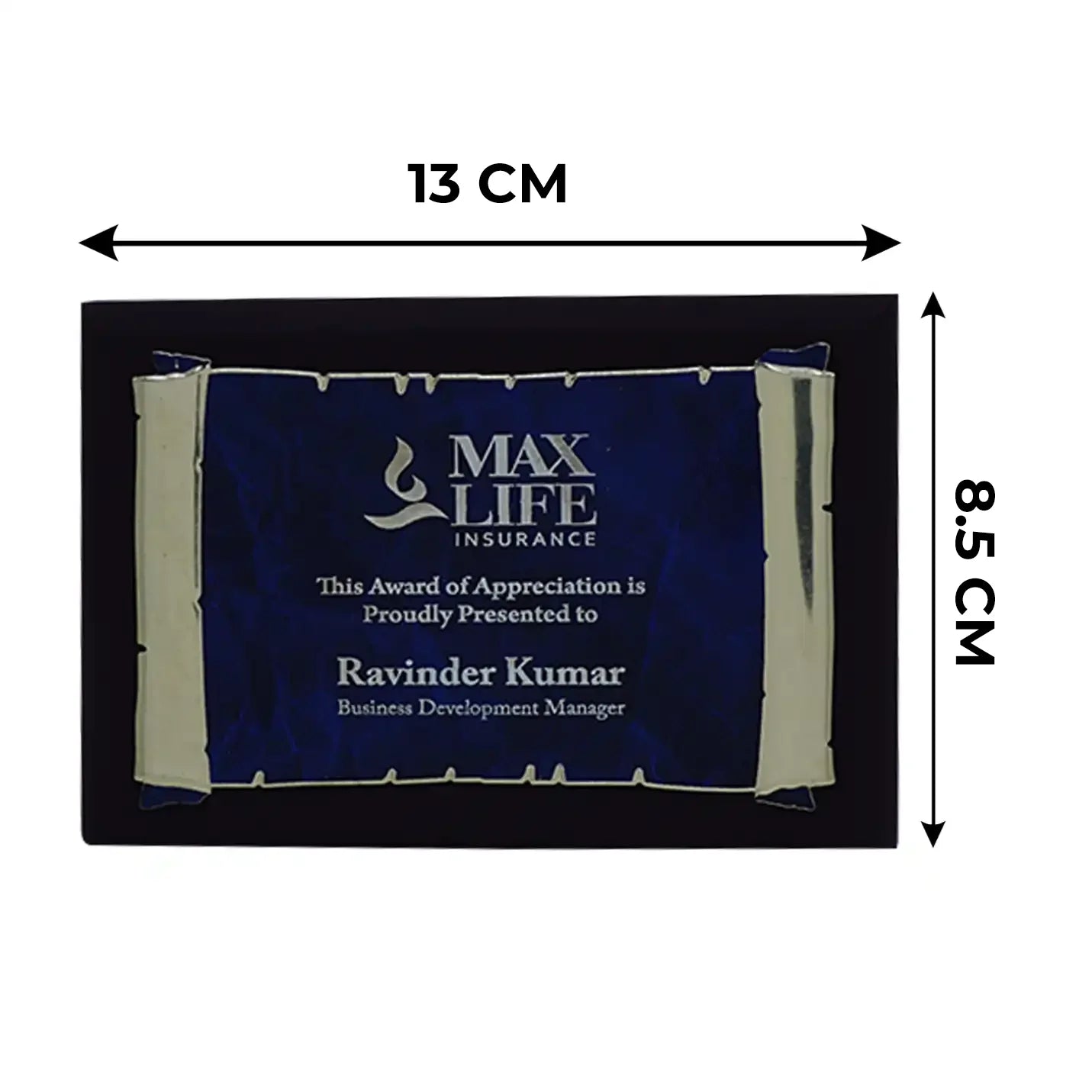 Custom Design Wooden Plaque With Metal Sheet Mounted Img 2