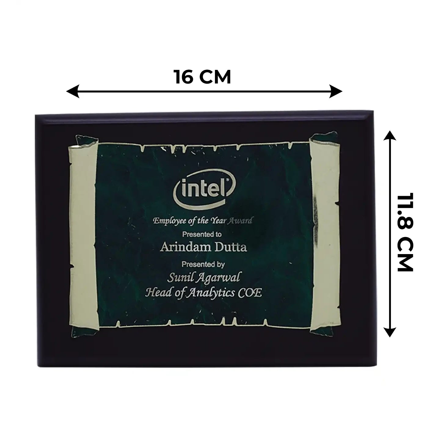 Personalized Wooden Plaque With Metal Sheet Mounted Img 2