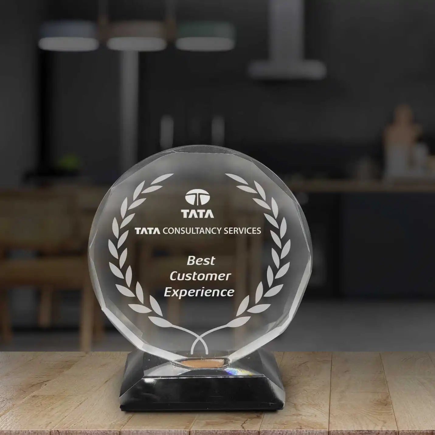 Round Crystal Regal Trophy