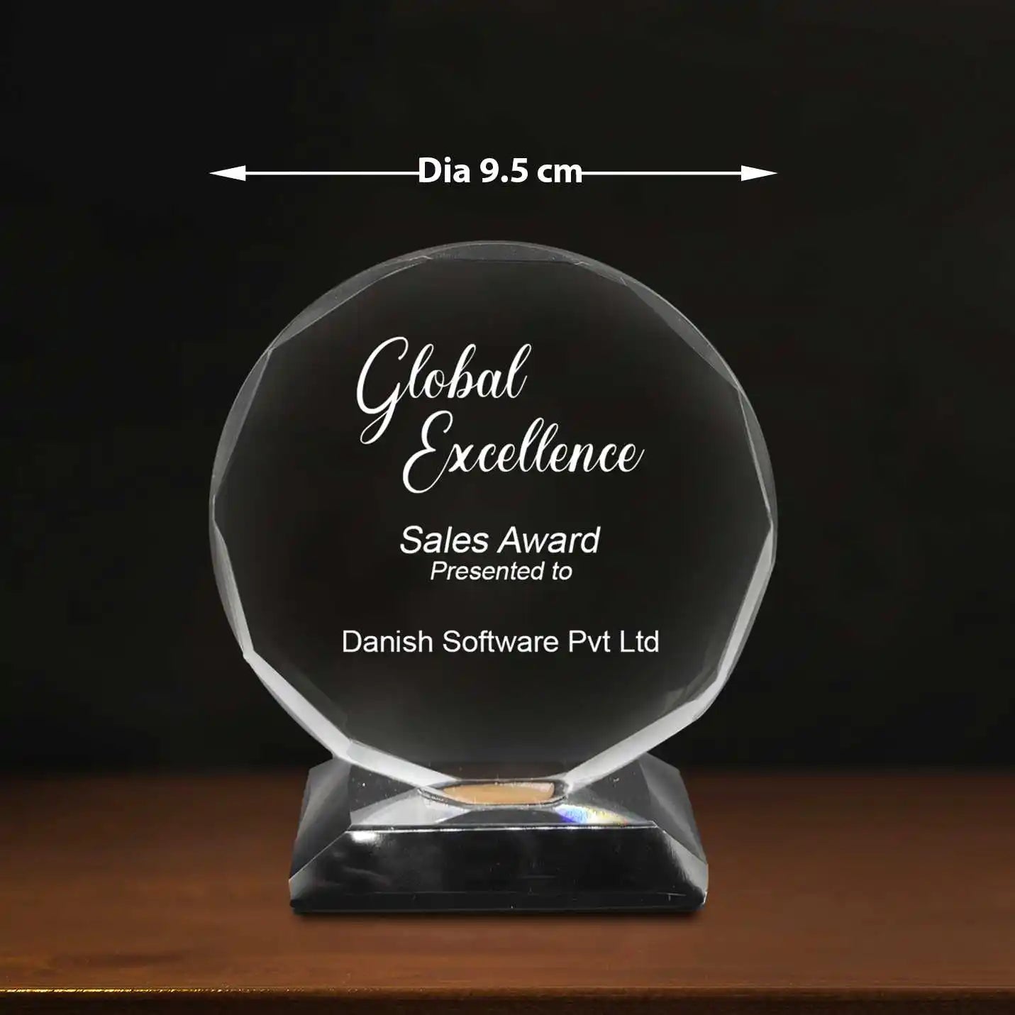 Best-Quality Crystal Circle Regal Trophy Img 2