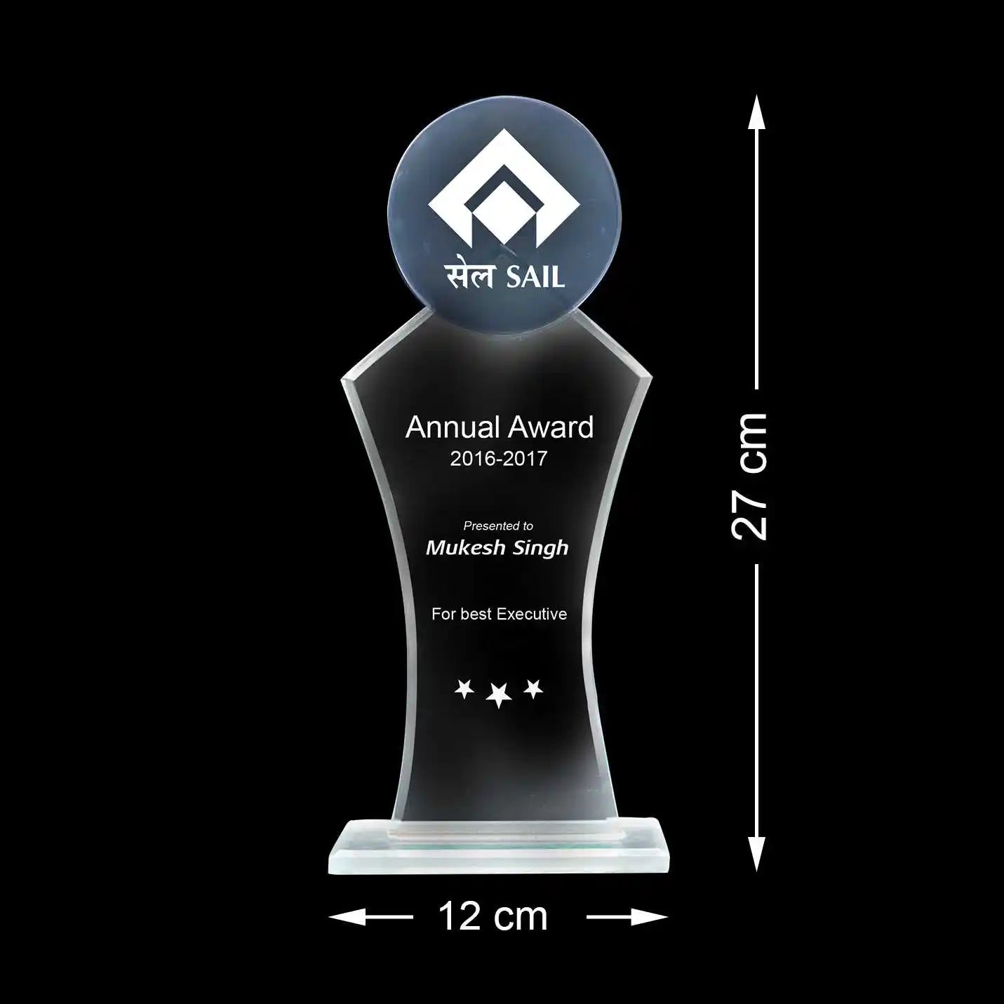 Premium Economic Glass Recognition Memento Img 2