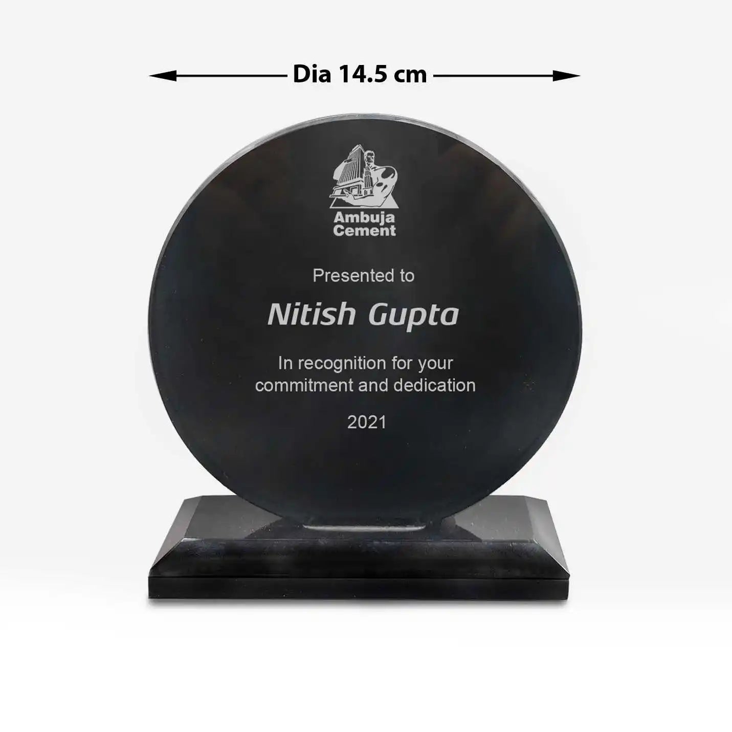 Premium-Quality Round Glass Memento Img 2