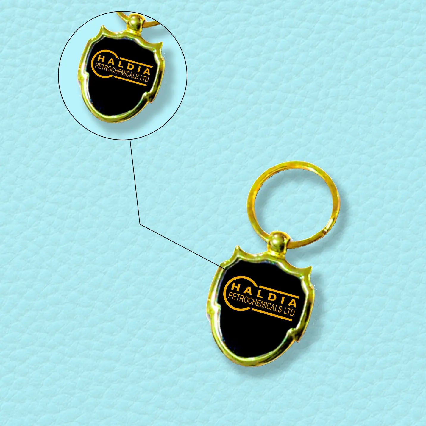 Elite Golden Laser-Engraved Metal Key Chain Img 3