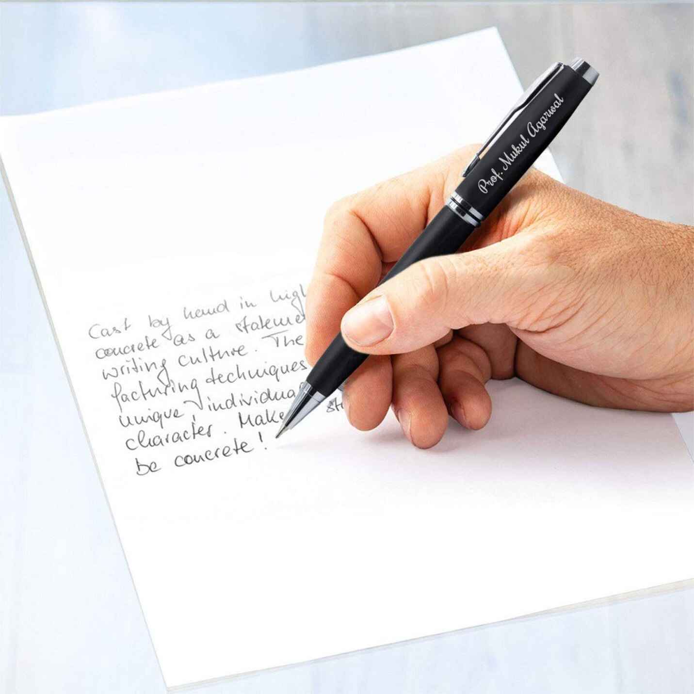 Custom Designed Engraved Metal Pen with Wooden Box Img 1