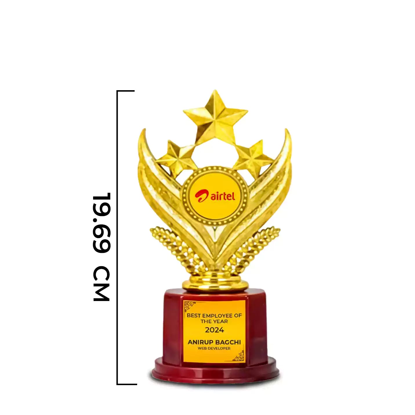 Prestigious Golden 3-Star Triumph Trophy