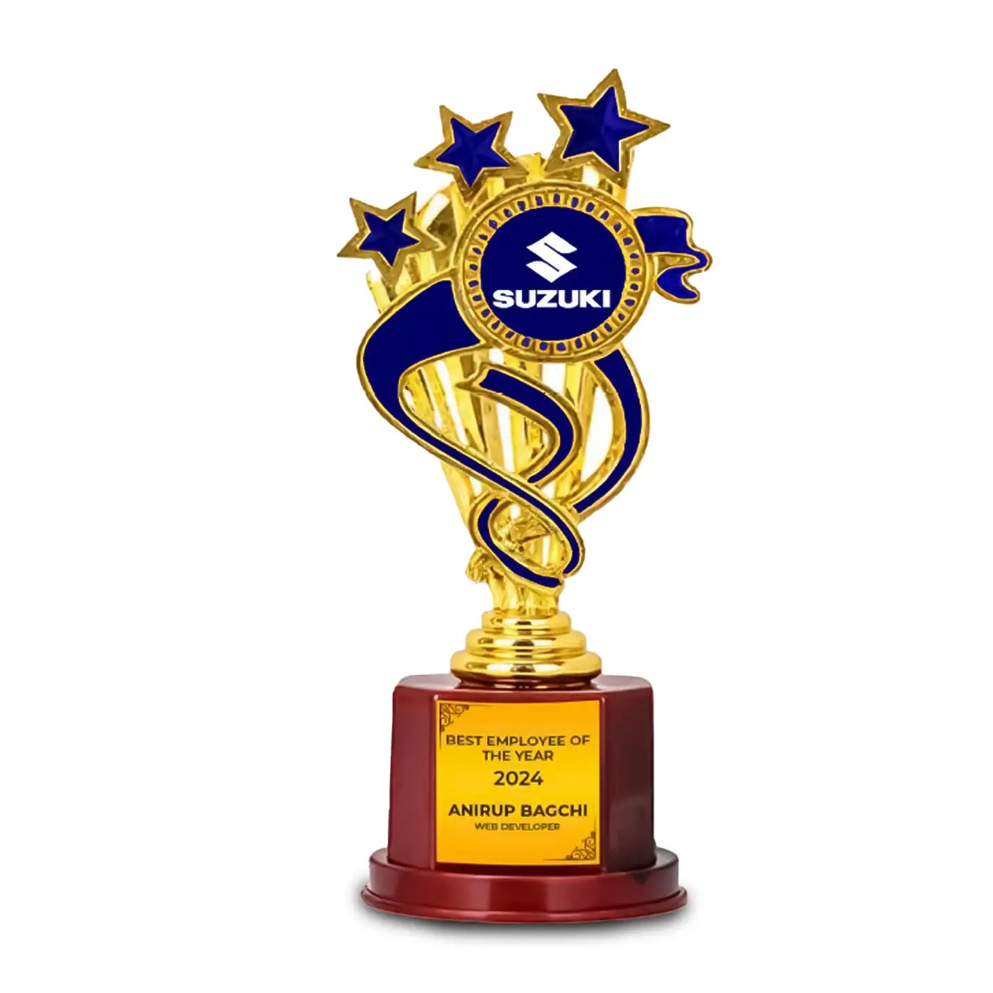Majestic Blue 3-Star Golden Winner's Trophy