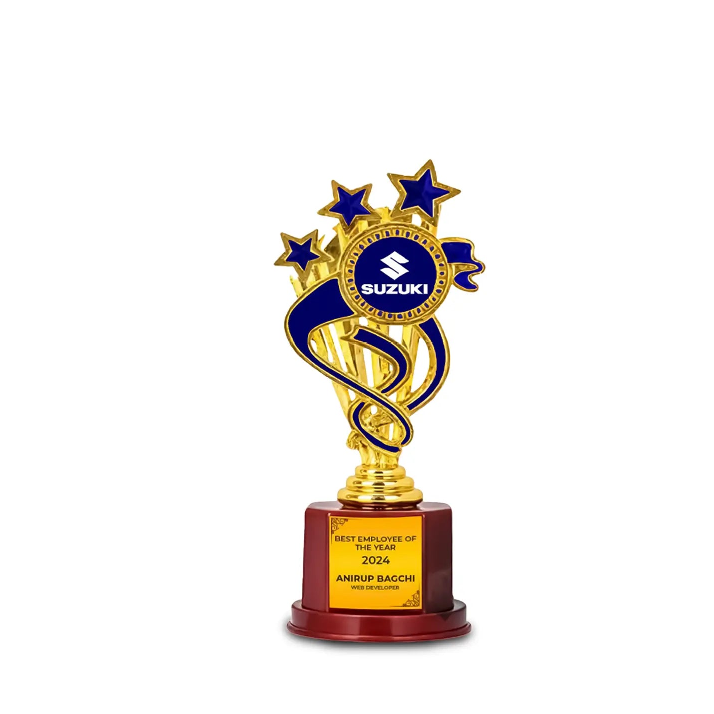 Prestigious Blue 3-Star Golden Victory Trophy