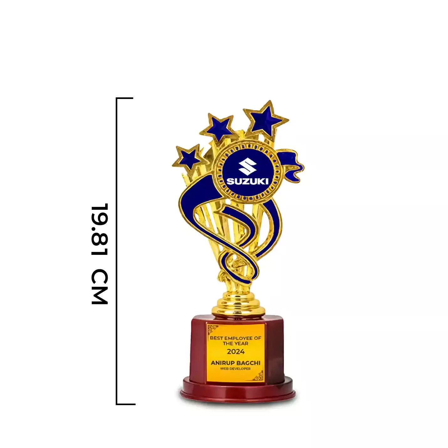 Prestigious Blue 3-Star Golden Victory Trophy