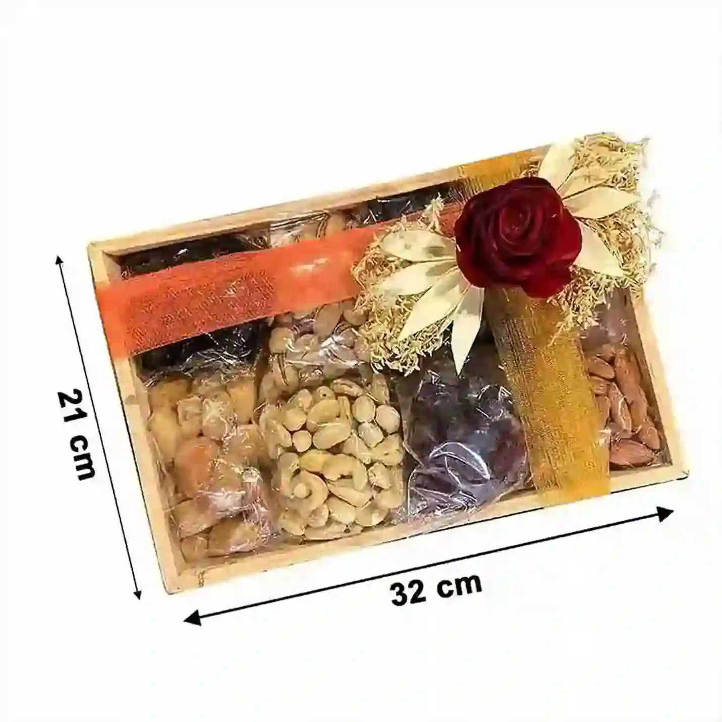 Delicious & Aromatic  Fruits And Nuts Wooden Tray