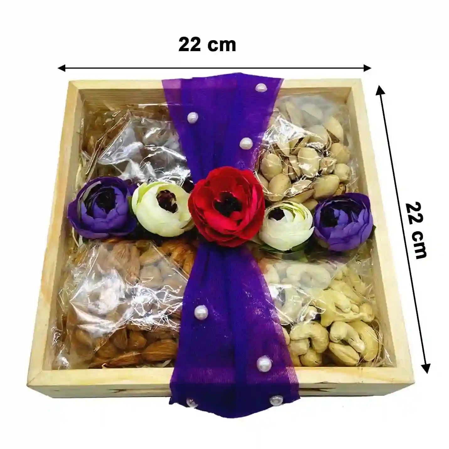 Best-quality Tasty & Crunchy Diwali Dry fruit Wooden Tray