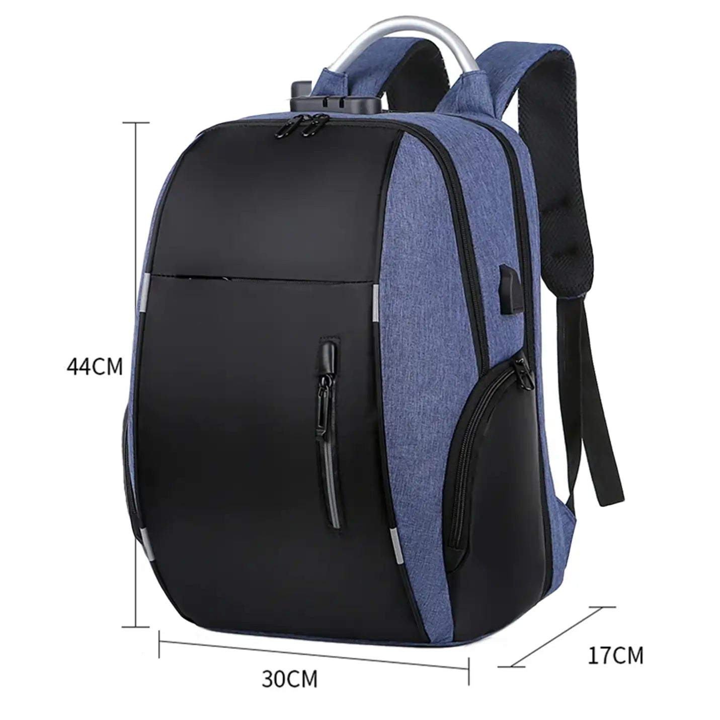 Elegant Blue Anti-left Travel Laptop Backpack Img 2