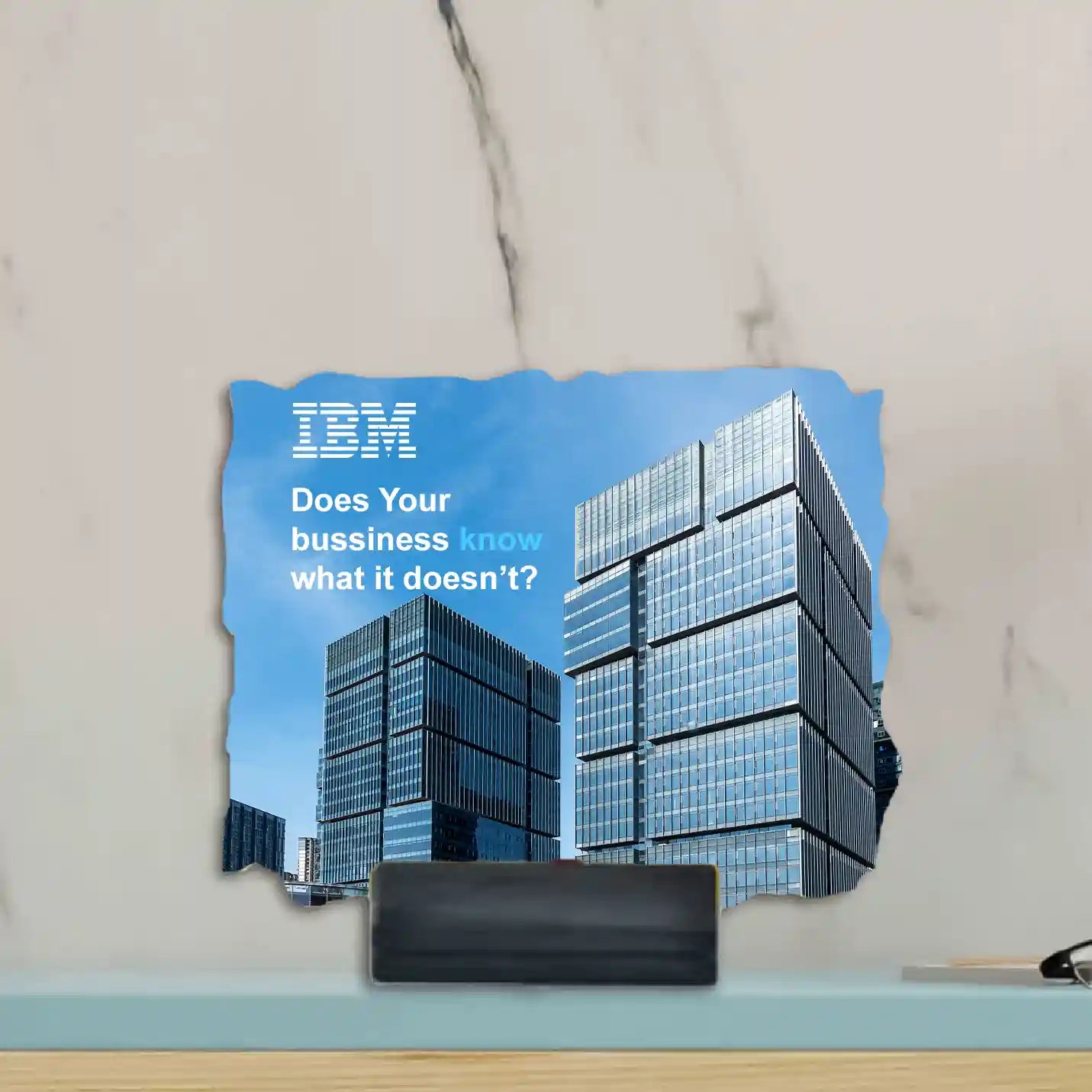 Elegant Printable Hard Board Plaque with Black Base