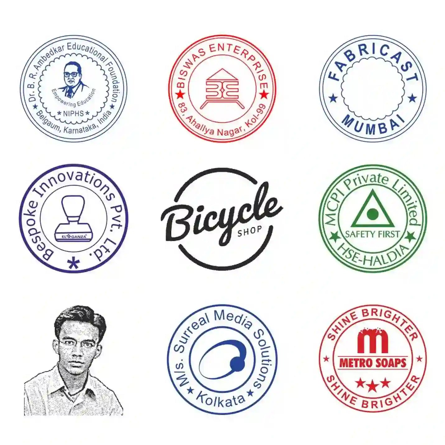 Top-notch Made to Order Pre-Inked Round Logo Stamps