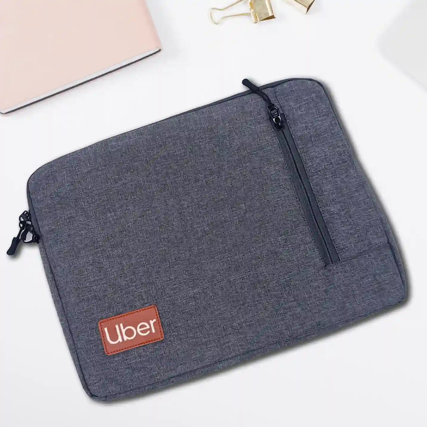 Sophisticated Customized Grey Laptop Sleeves Img 1