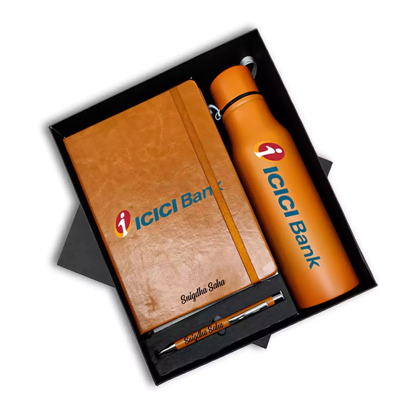 Top-notch 3 in 1 Red Bottle, Diary & Pen Combo Gift Set Img 2