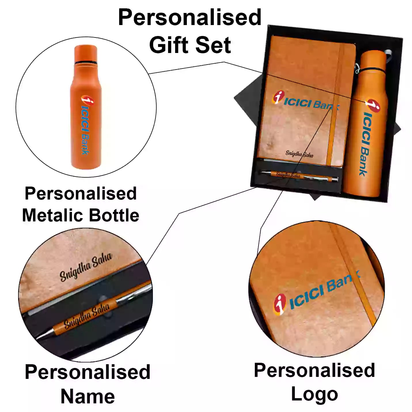 Top-notch 3 in 1 Red Bottle, Diary & Pen Combo Gift Set