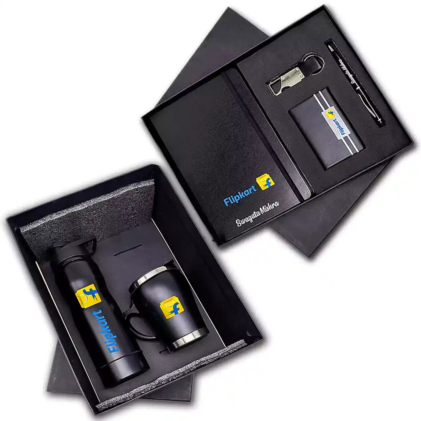 Premium 6 in 1 Bottle, Mug, Diary, Pen, Keychain & Cardholder Gift Set Img 2