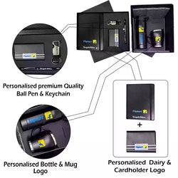 Premium 6 in 1 Bottle, Mug, Diary, Pen, Keychain & Cardholder Gift Set