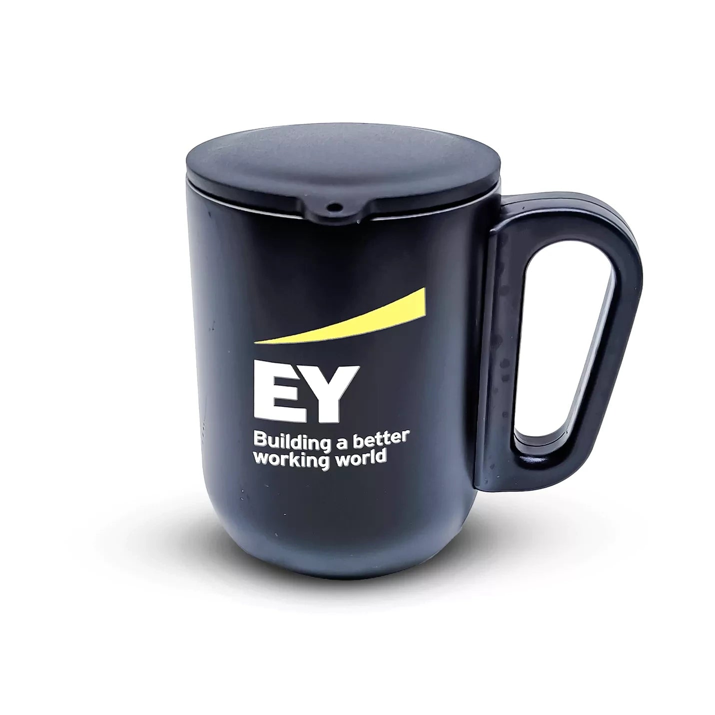Classic Black Mug with Spill-Proof Lid  Img 2