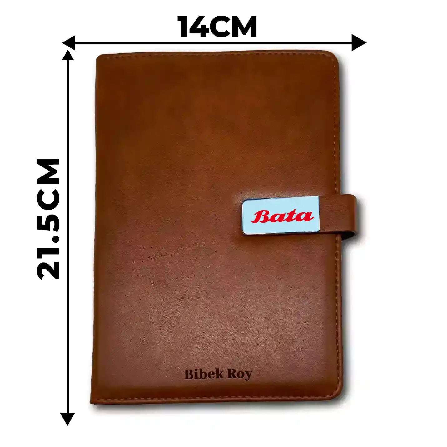 Premium-Quality Tan Leather Diary with Flap  Img 3