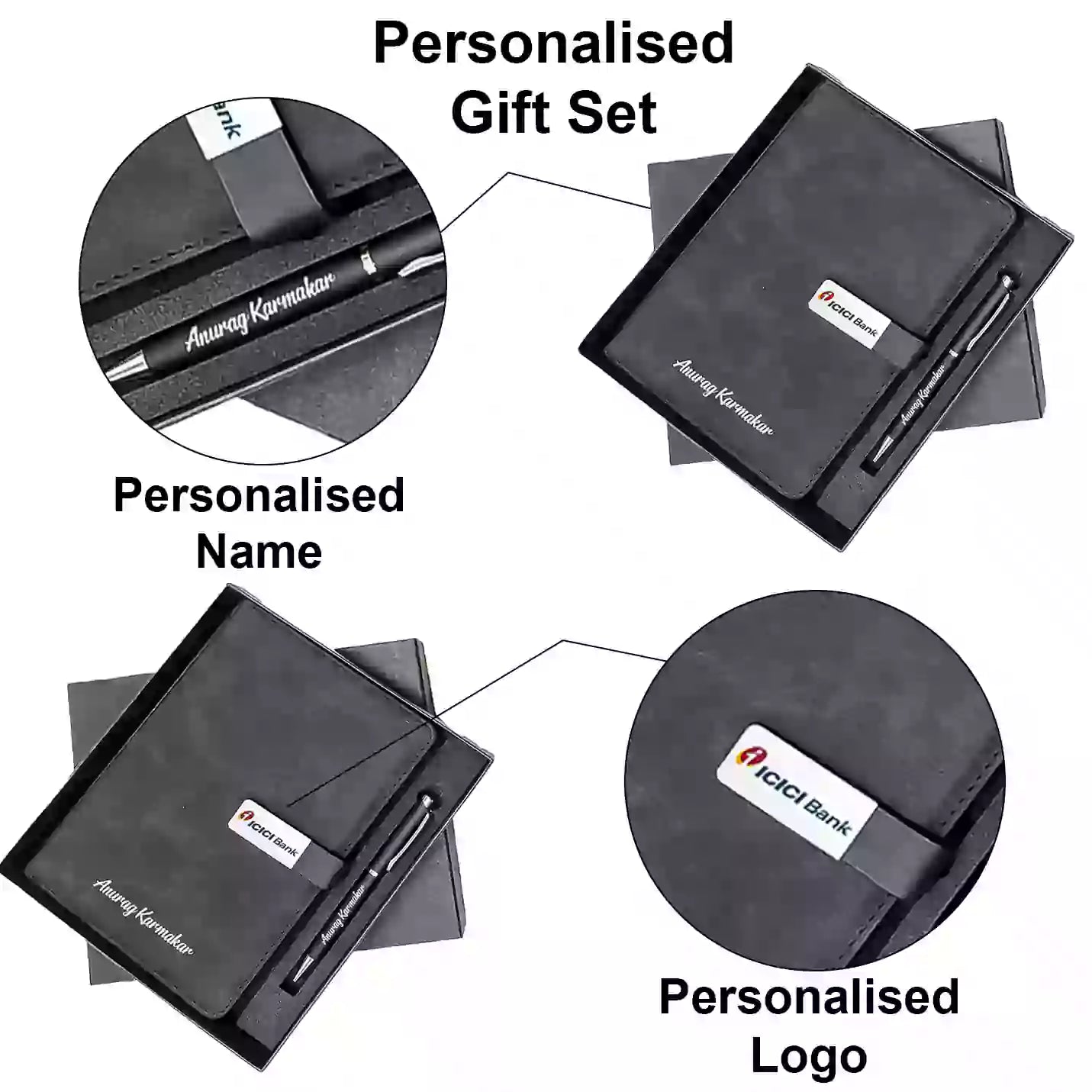 Top-Quality Black Diary & Pen Combo Gift Set Img 4