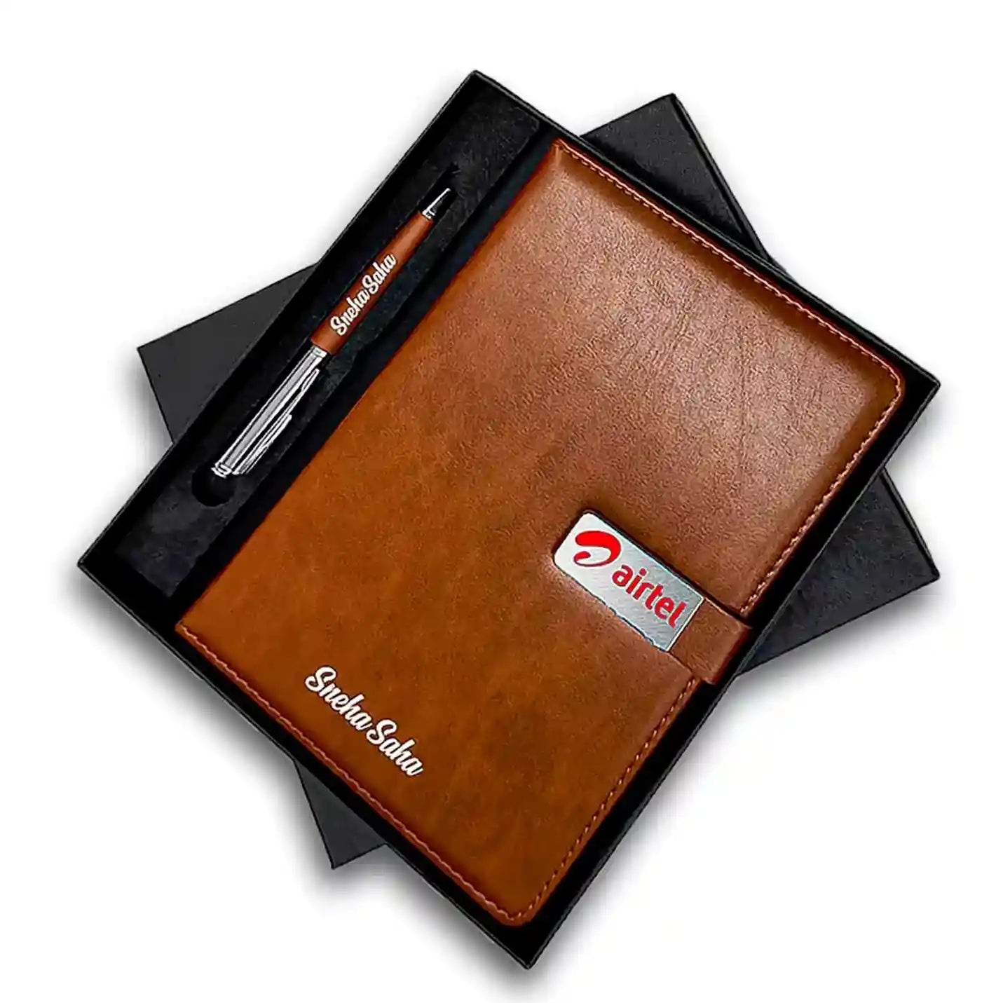 Prestigious Tan Diary & Pen Combo Gift Set Img 2