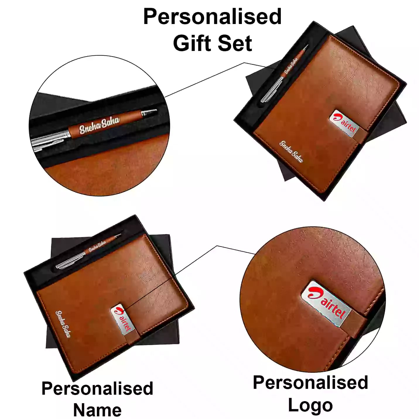 Prestigious Tan Diary & Pen Combo Gift Set Img 4