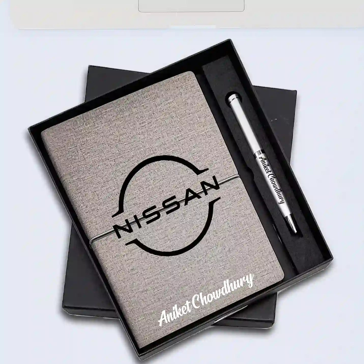 Top-Quality Grey Diary & Pen Combo Gift Set Img 1