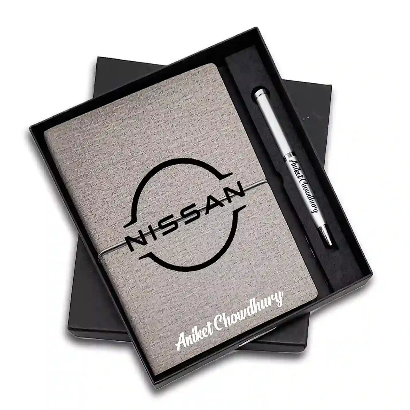 Top-Quality Grey Diary & Pen Combo Gift Setn Img 2