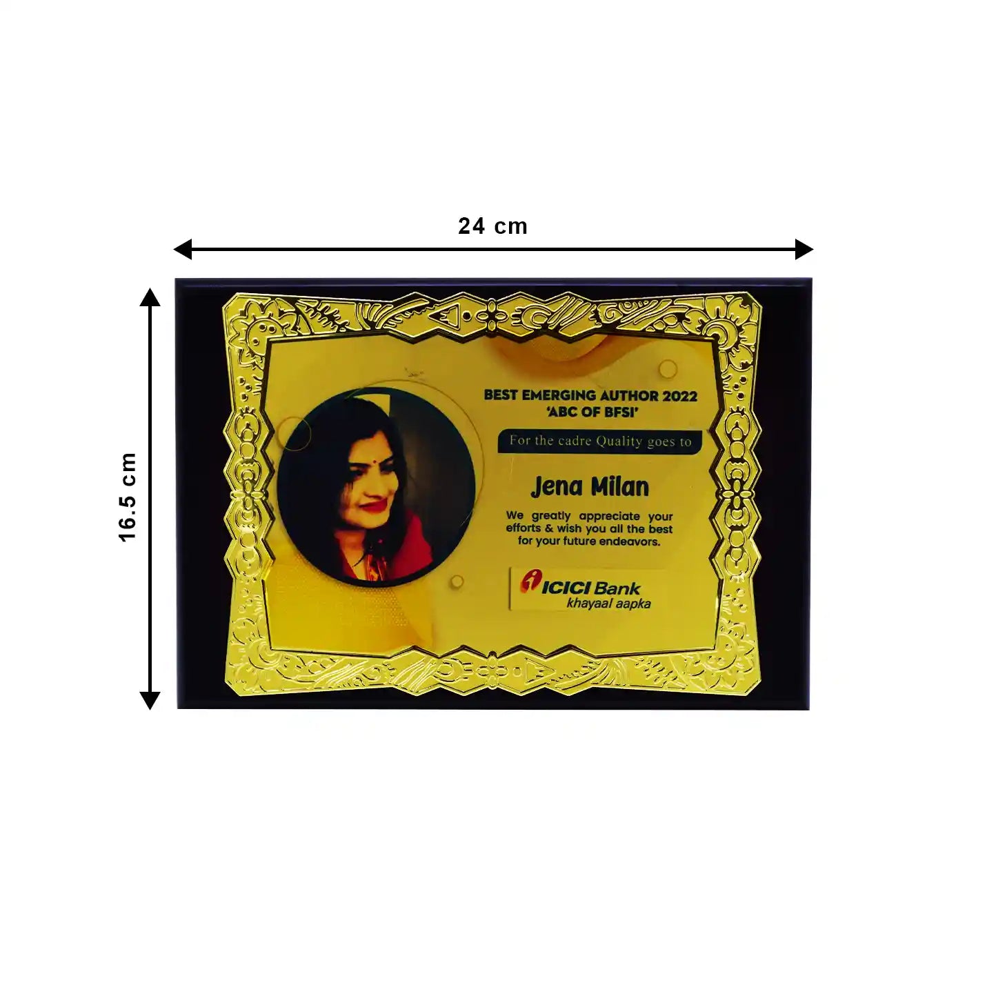 Elegant Landscape Printed Metal Victory Plaque