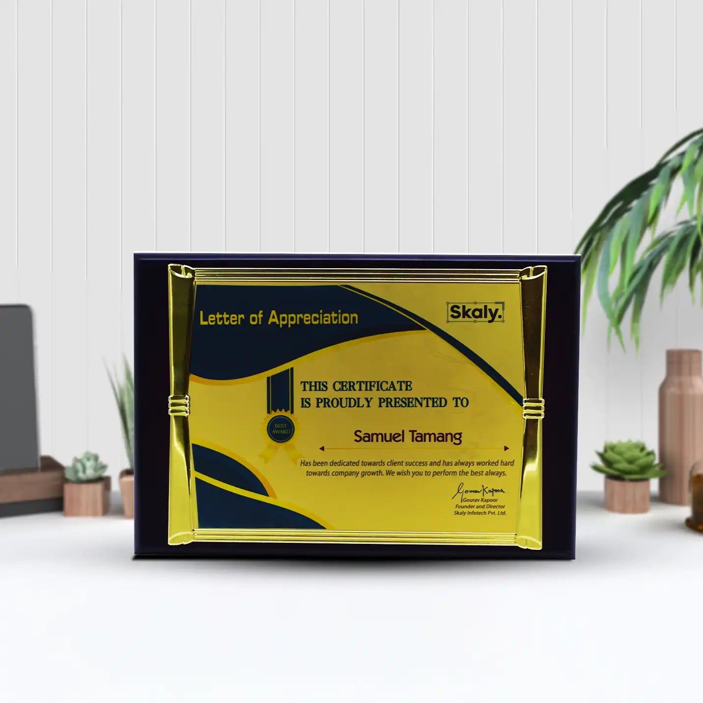 Prestigious Sublimatable Metal Plaque with MDF Plates