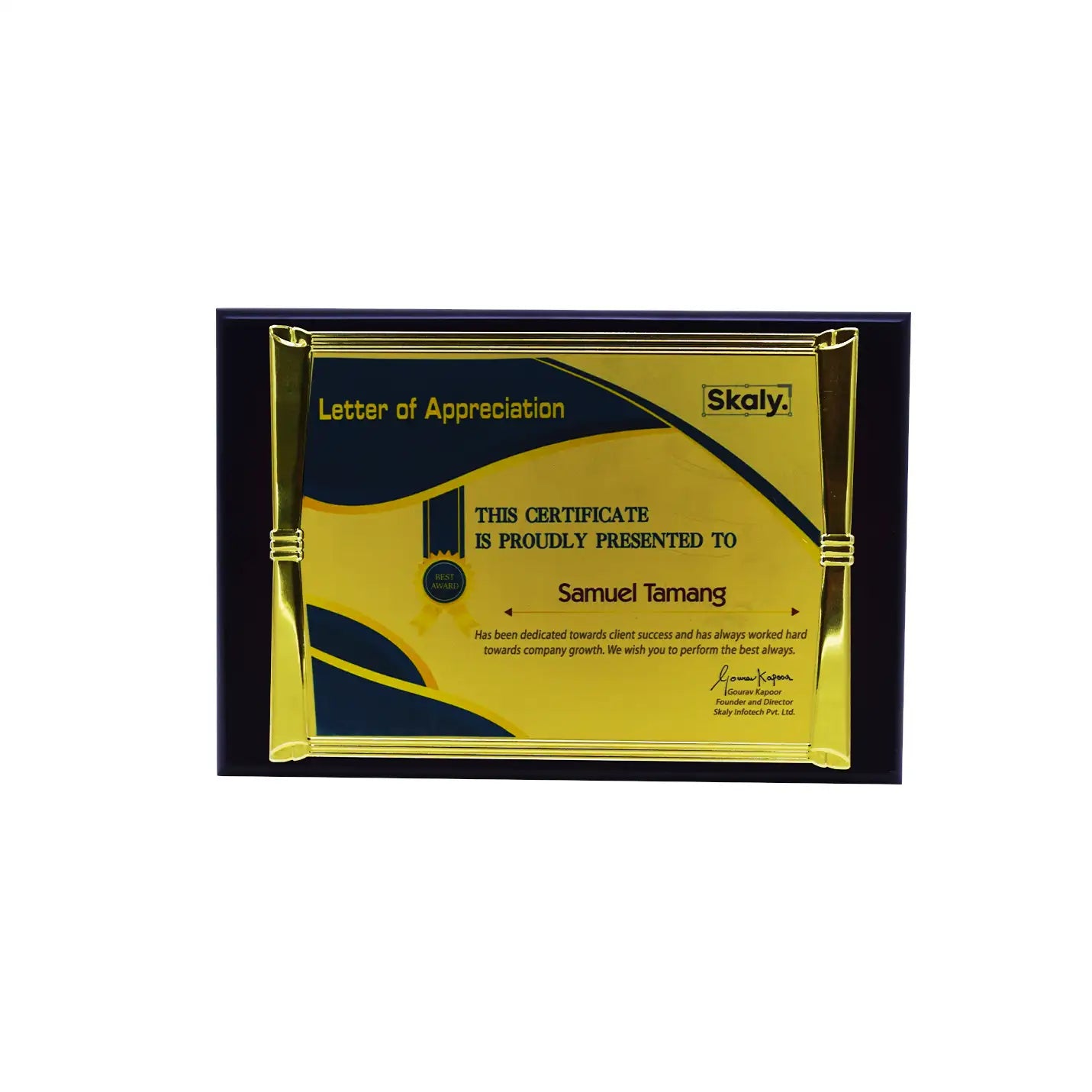 Prestigious Sublimatable Metal Plaque with MDF Plates