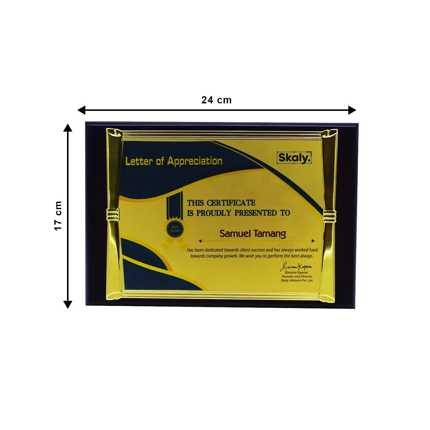 Prestigious Sublimatable Metal Plaque with MDF Plates