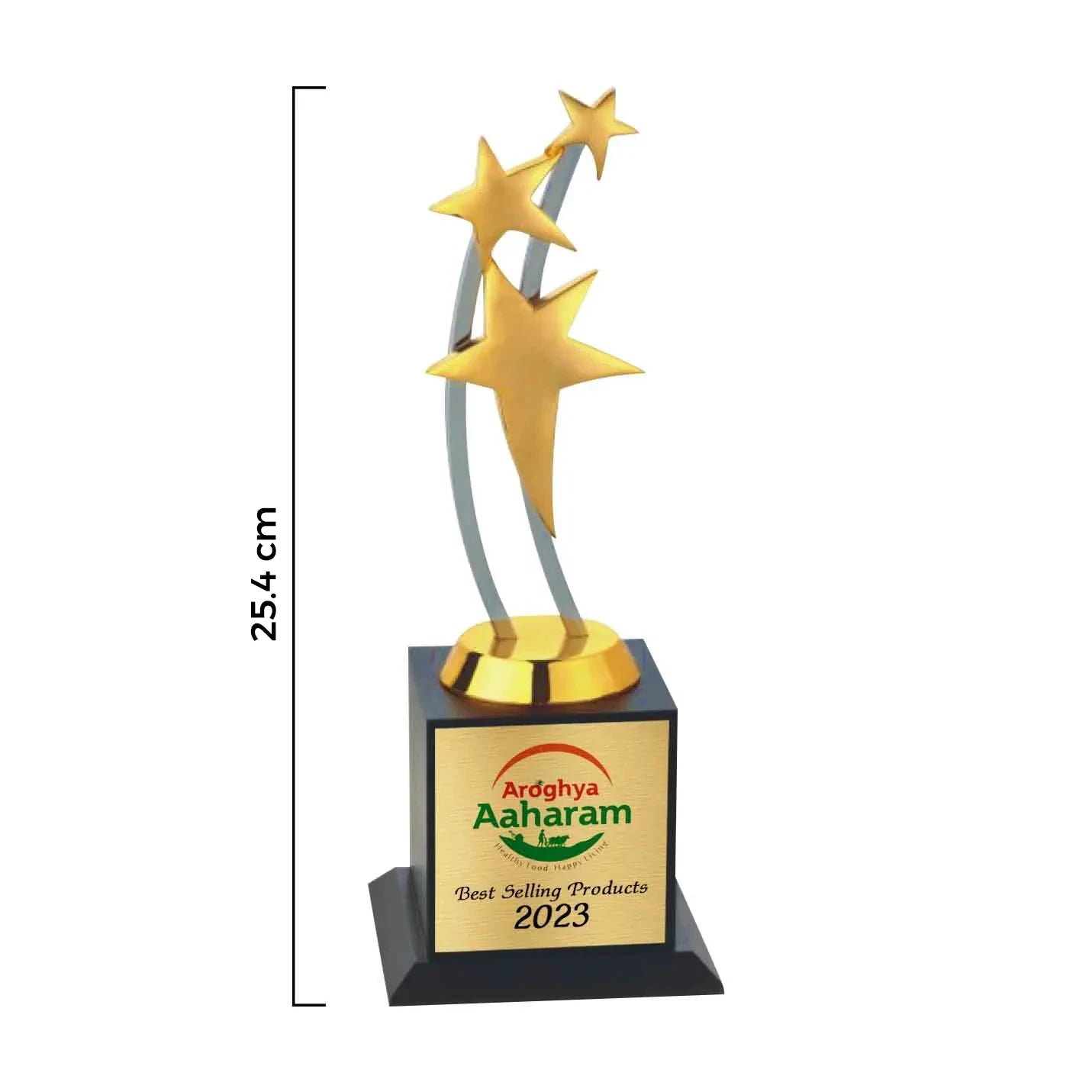 Prestigious 3-Star Golden Compact Trophy Img 2