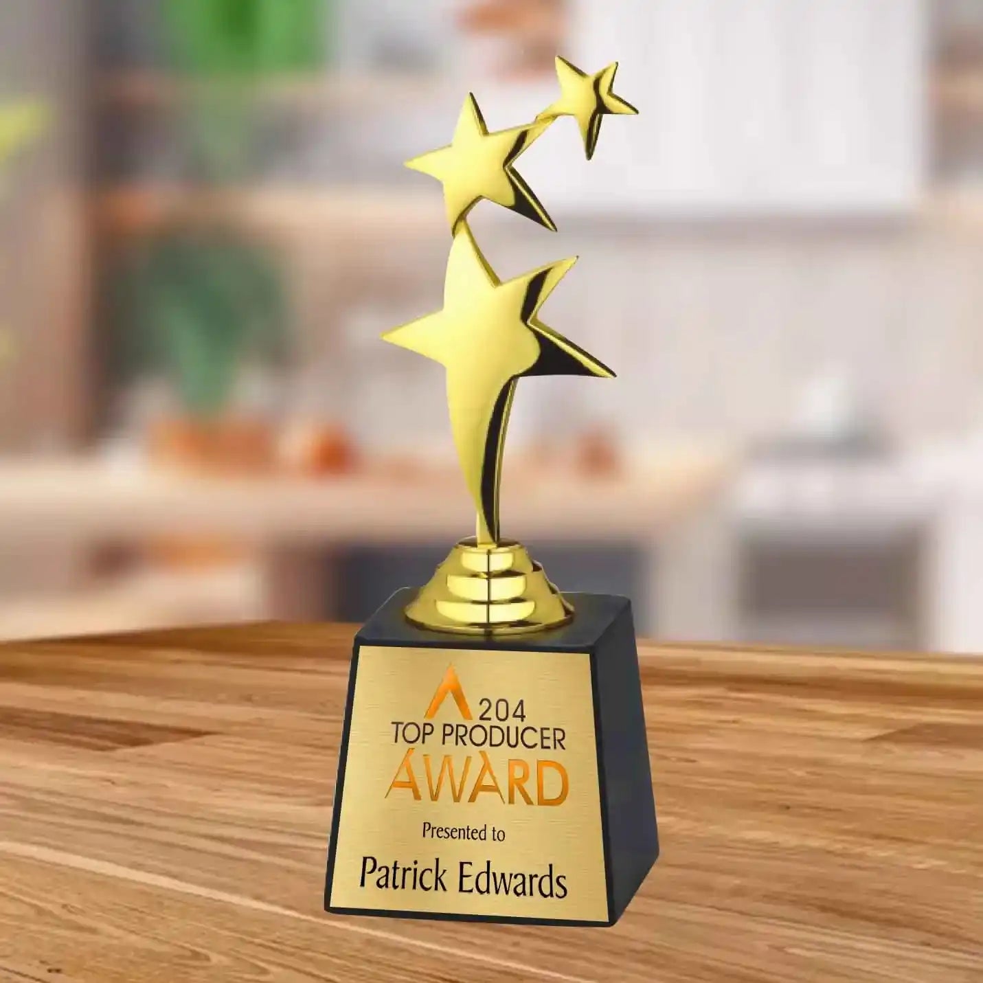 Premium Golden 3-StarTrophy