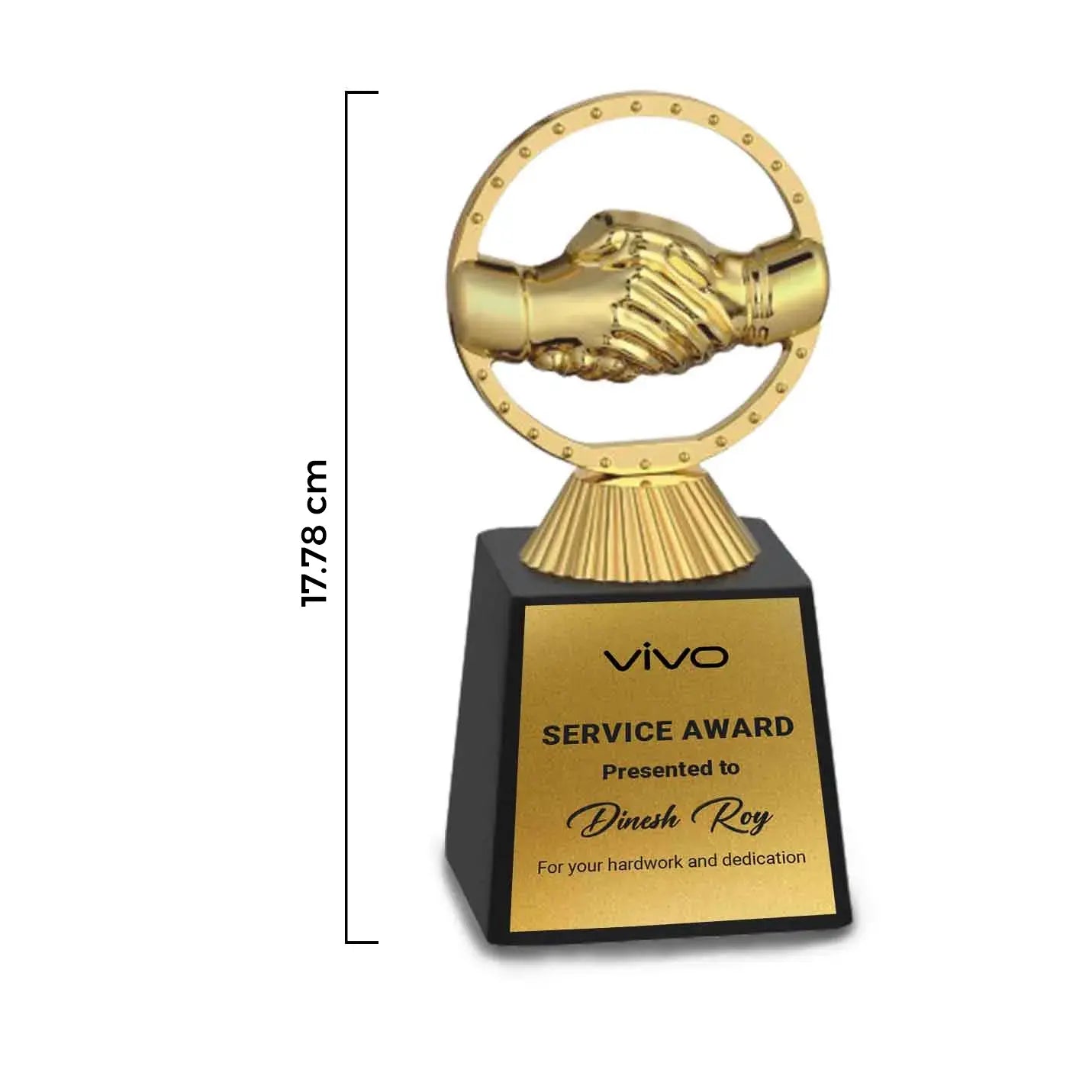 Top-Notch Handshake Gold Winner Trophy Img 2