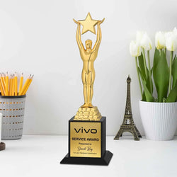 High-Quality Corporate Golden Star Human Trophy