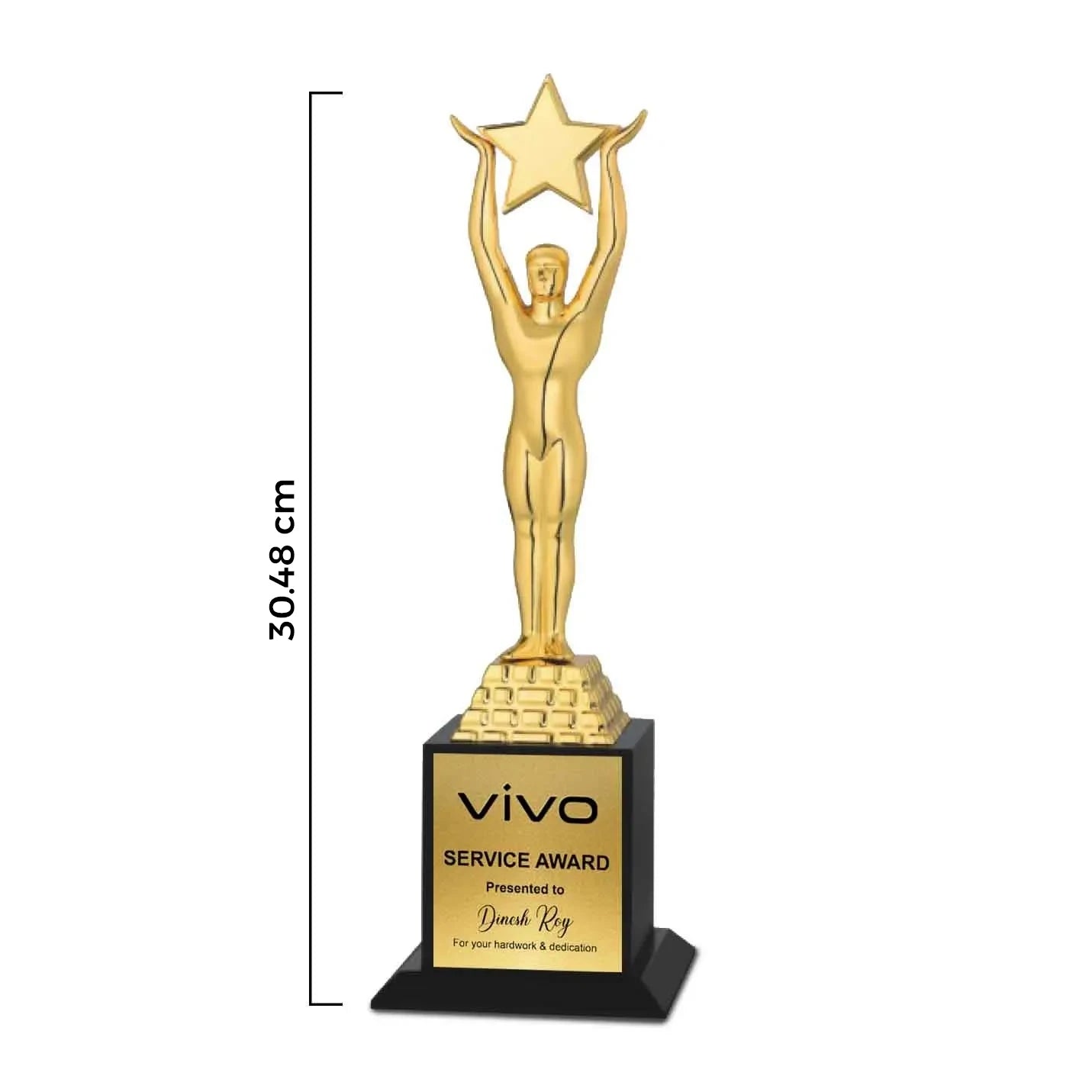 High-Quality Golden Star Human Trophy Img 2