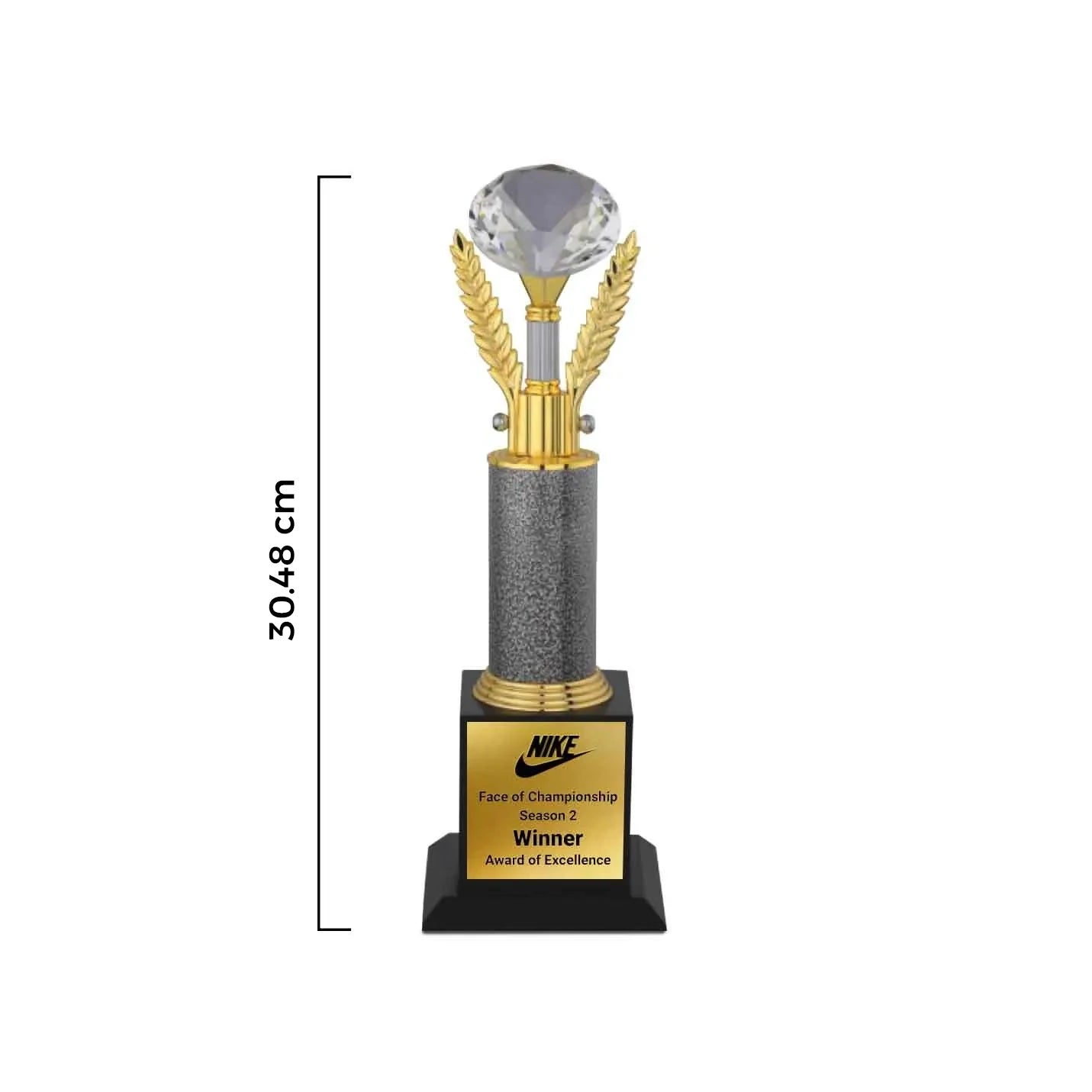 Premium-Quality Golden Feather Trophy Img 2