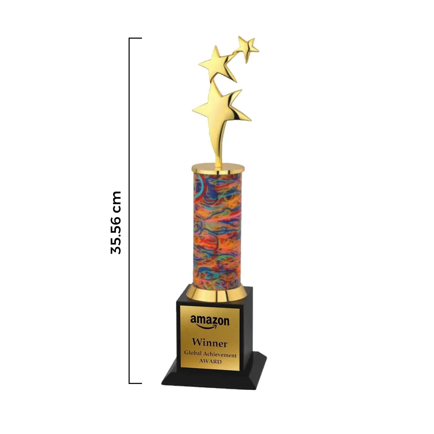 Golden 3-Star Metal Achievement Trophies Img 2