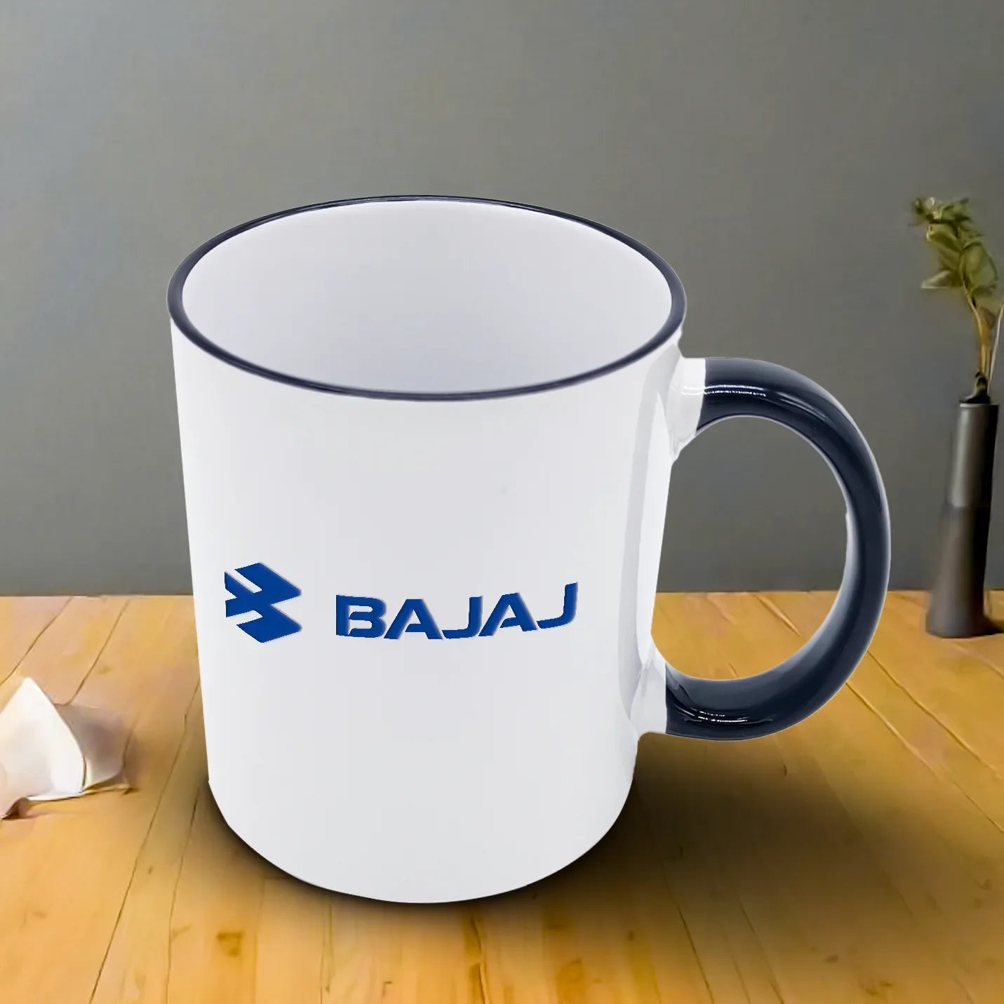 Elite Sublimatable Ceramic Mugs with Blue Handle Img 1