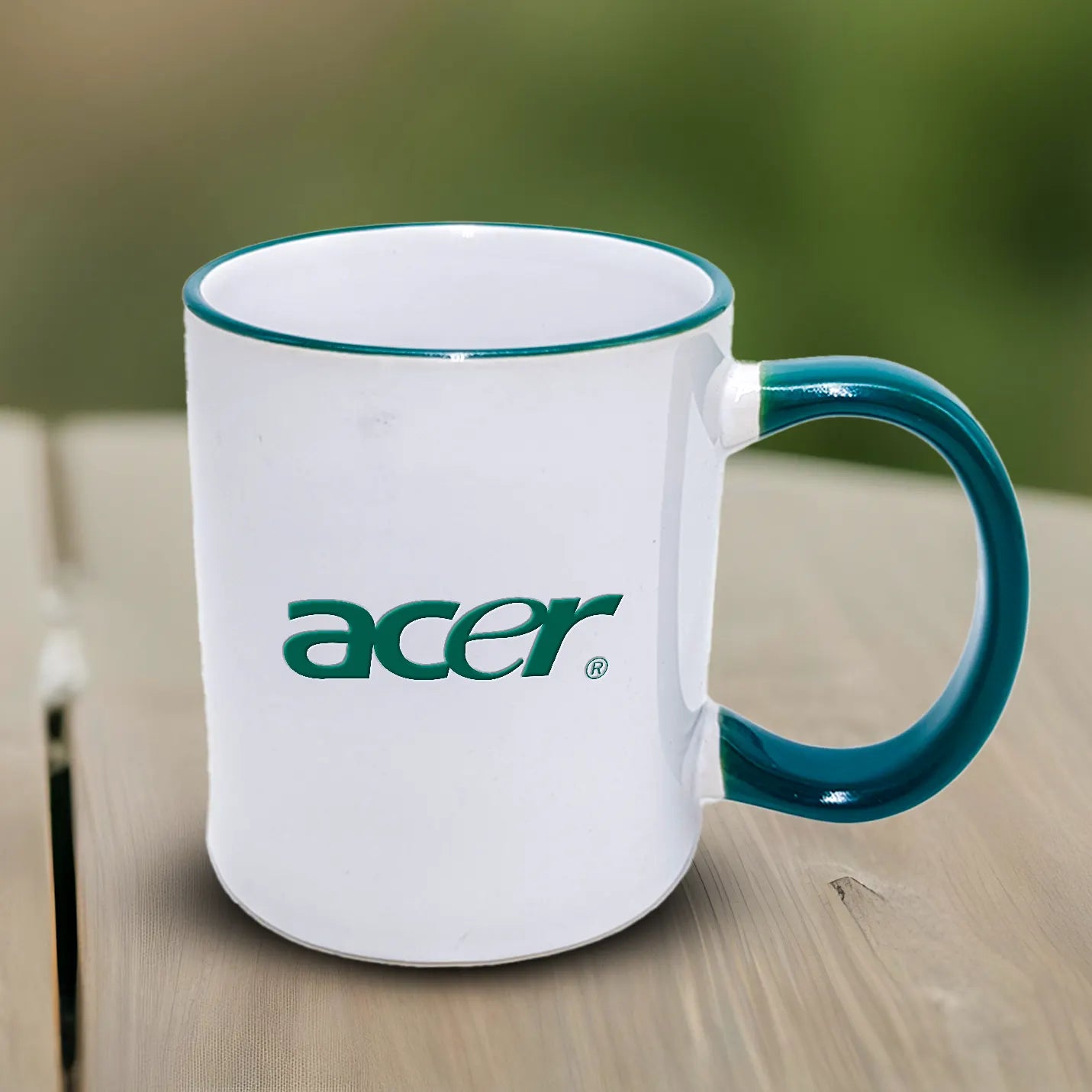 Luxury Sublimatable Ceramic Mugs with Green Handle Img 3